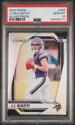 2024 Prizm JJ McCarthy Silver Prizm RC #400 🔥PSA 10🔥