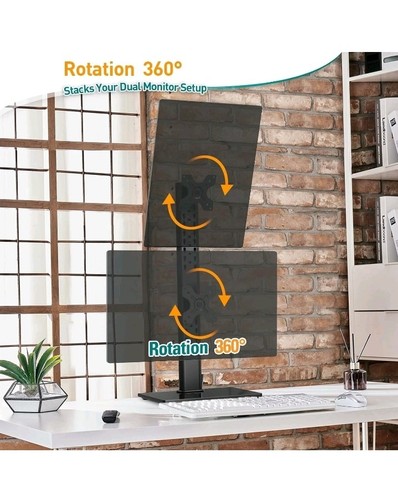 ELIVED Dual Monitor Stand for Desk-most 13-32inch Monitor With Vesa 75x75/100mm - Picture 5 of 8