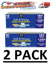 2 packMember’s Mark Soft & Strong 2-Ply Facial Tissues 12 Boxes 160 Ct Each Box.