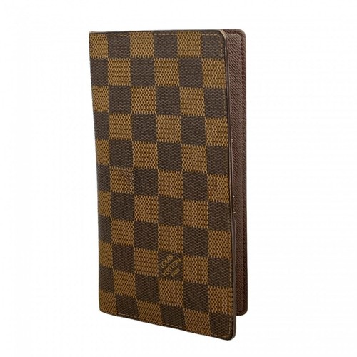 Louis Vuitton Damier Ebene Long Bi Fold Wallet Men N61823 Auth