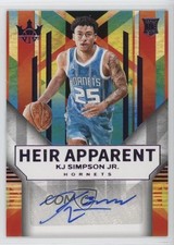 2024-25 Panini Court Kings Heir Apparent Violet 14/49 KJ Simpson Jr Auto pe8