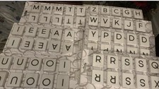 Adams  Co Wooden Letters A-Z Bag of 70 pcs 2x2x.25 BLACK Letters NIB