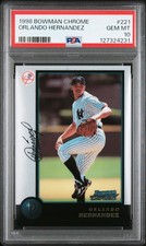 1998 Bowman Chrome #221 Orlando Hernandez PSA 10
