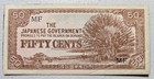 Malaya Japanese Invasion Money 50 Cents 1940's MF Block
