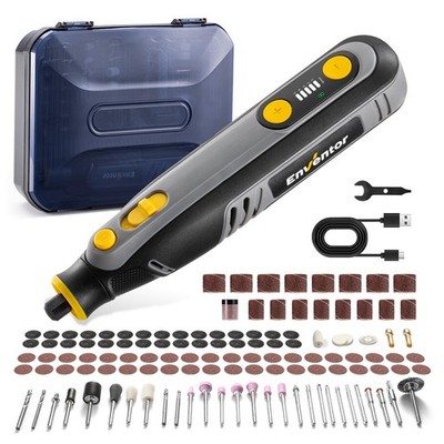 Cordless Rotary Tool, 8V Power Rotary Tool Kit with 123pcs Accessories, 5-Spe...