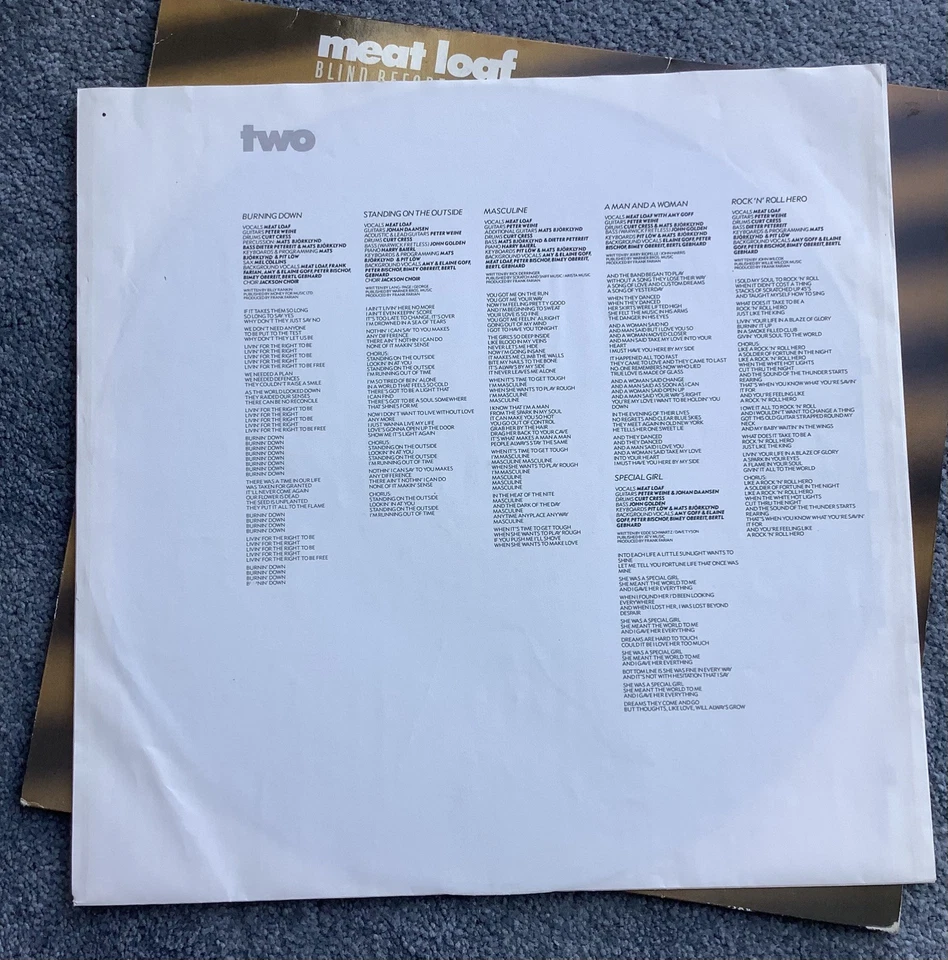 MEAT LOAF - BLIND BEFORE I STOP  - Image 3 of 4