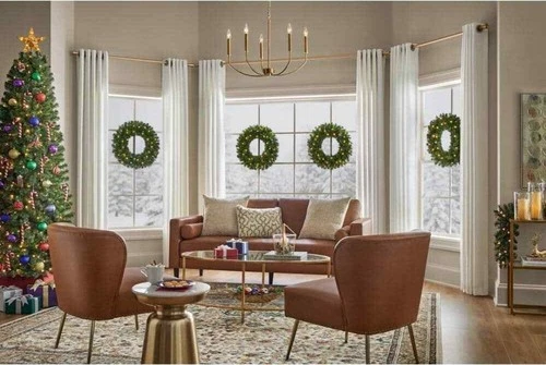 Home Accents Holiday Wesley Pine Wreath - Thumbnail 5