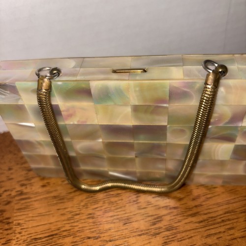 Mid Century/ 50's/Mother Of Pearl/compact/ Purse/ Mint - Picture 2 of 16