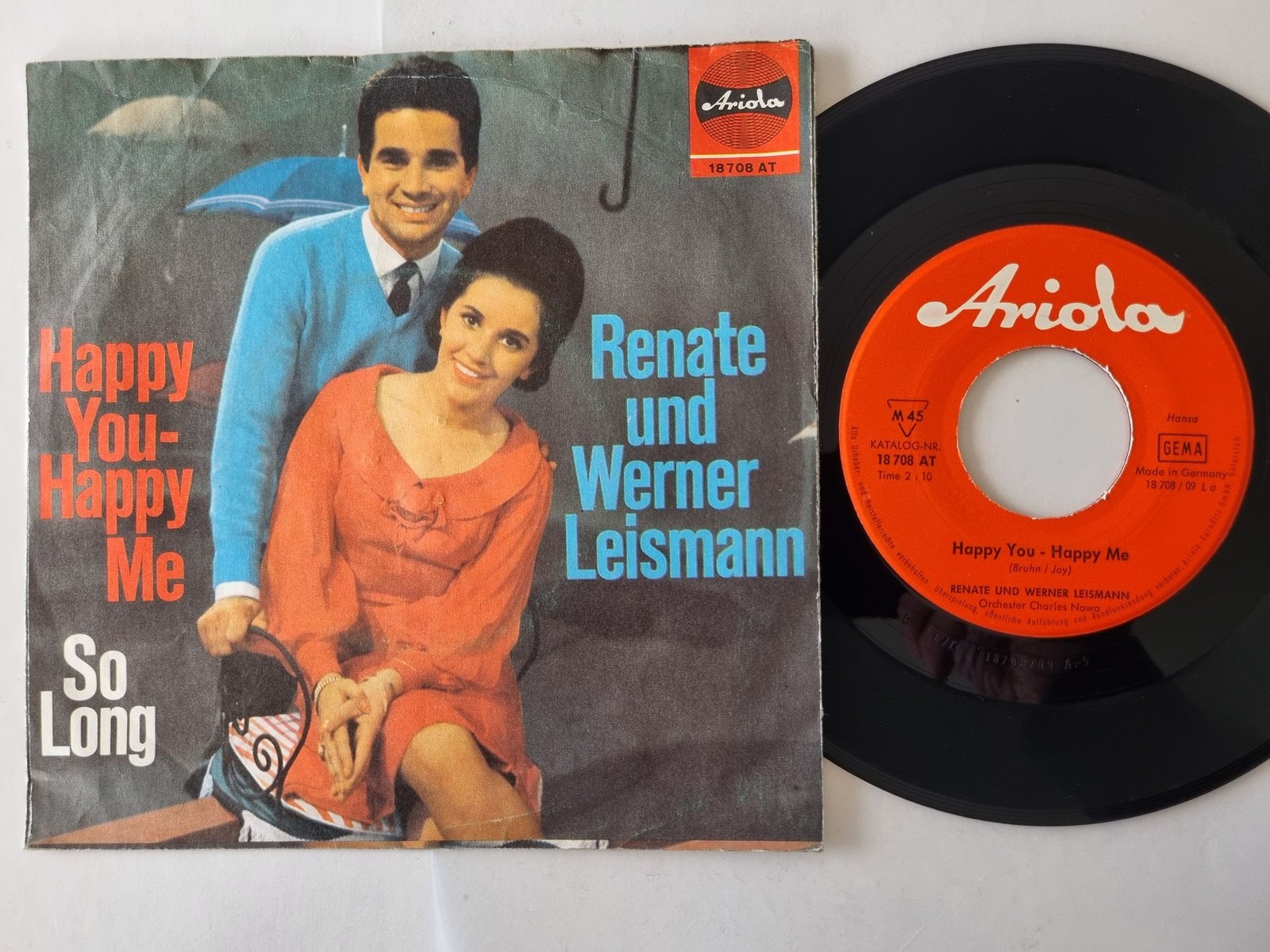 Renate Und Werner Leismann - Happy You - Happy Me 7'' Vinyl Germany