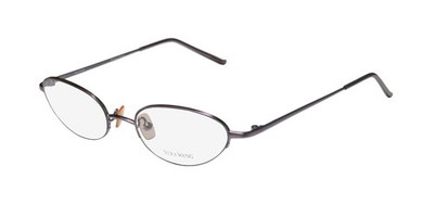 NEW VERA WANG V06 EYEGLASS FRAME HALF-RIM CAT EYE WOMENS 48-18-130 LI METAL