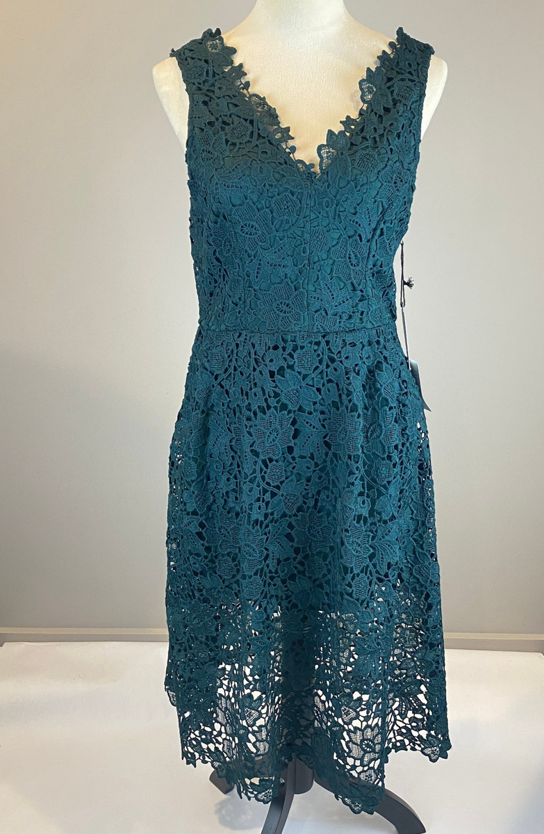 knee length dresses for ladies Floral Lace Midi Dress main image 0