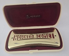 Vintage Hohner Comet 3427 Double Sided Echo Harmonica Germany w/ Case Plays