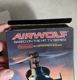 Airwolf (Nintendo NES) Box, Game, Manual