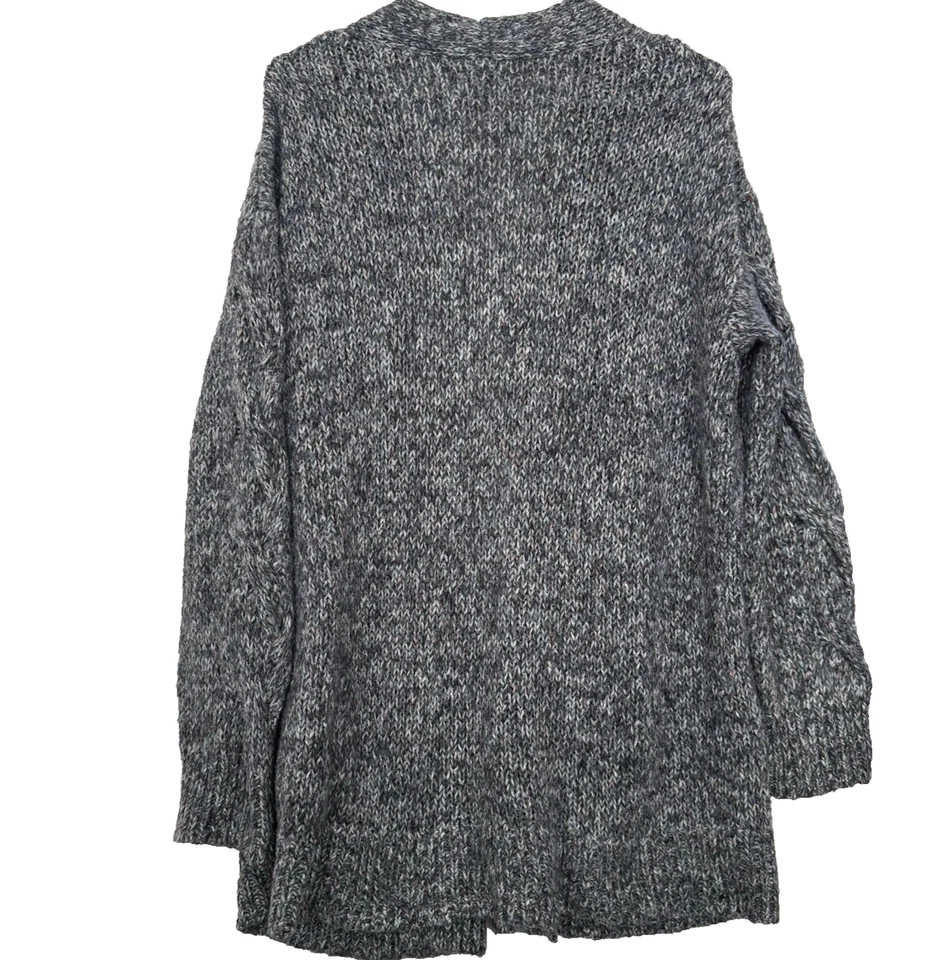 Cárdigan Lucky Brand para mujer Venice Marl frente abierto talla M bolsillos gruesos textura Foto 3 de 4