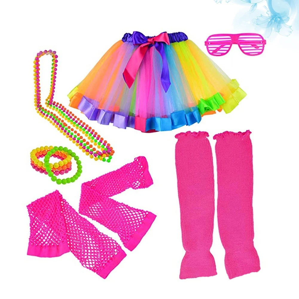 VETEMENTS Tuta da festa anni 's neon occhiali a rete anni 80 accessori per abiti