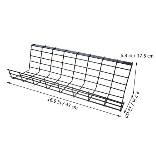 Wire Organizing Rack Cable Management Tray under Table Organizer - Photo 5/12