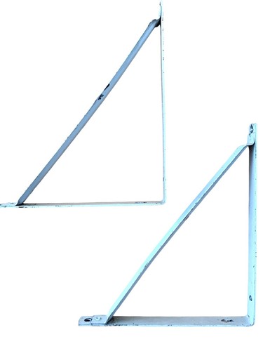 2 Shelf Brackets 9.5 x 10 Heavy Duty Wall Shelf Brackets Vintage SC
