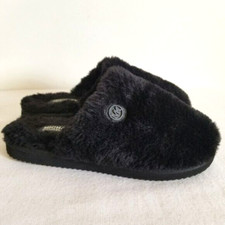 Michael Kors Black Faux Fur Slippers Size 7.5