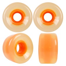 Longboard Cruiser Wheels Set 62mm x 33mm 84a Translucent Peach USA Made