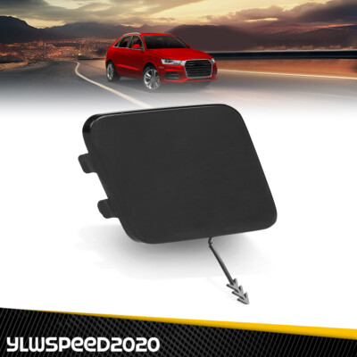 Black Bumper Tow Hook Cover Towing Hook Eye Hole Cover Fit for 15-18 Audi Q3
