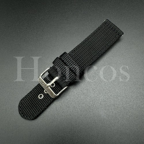 22 24 MM Canvas Nylon Strap Steel Hole quick release Watch Band Fits Panerai BLK - Picture 4 of 4