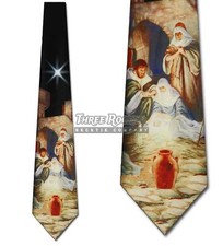 Christmas Ties Manger Necktie Religious Holiday Neck Tie NWT