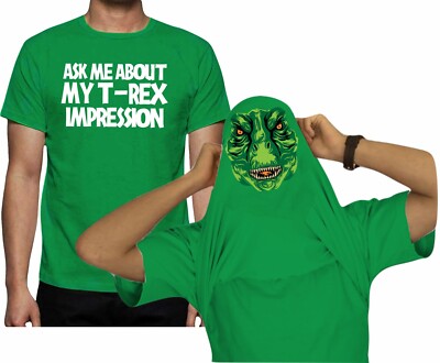 Ask me about my T-Rex Impression Dinosaurier T-Shirt Dino Halloween Kostüm