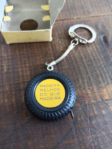 VINTAGE RARE NOVOPAN MINI TAPE MEASURE WHEEL CAR ADVERTISING KEYCHAIN - GERMANY - Picture 7 of 12