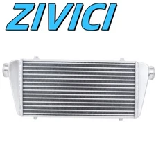 24in Universal Aluminum Polished turbo Intercooler 2.2'' Inlet & Outlet