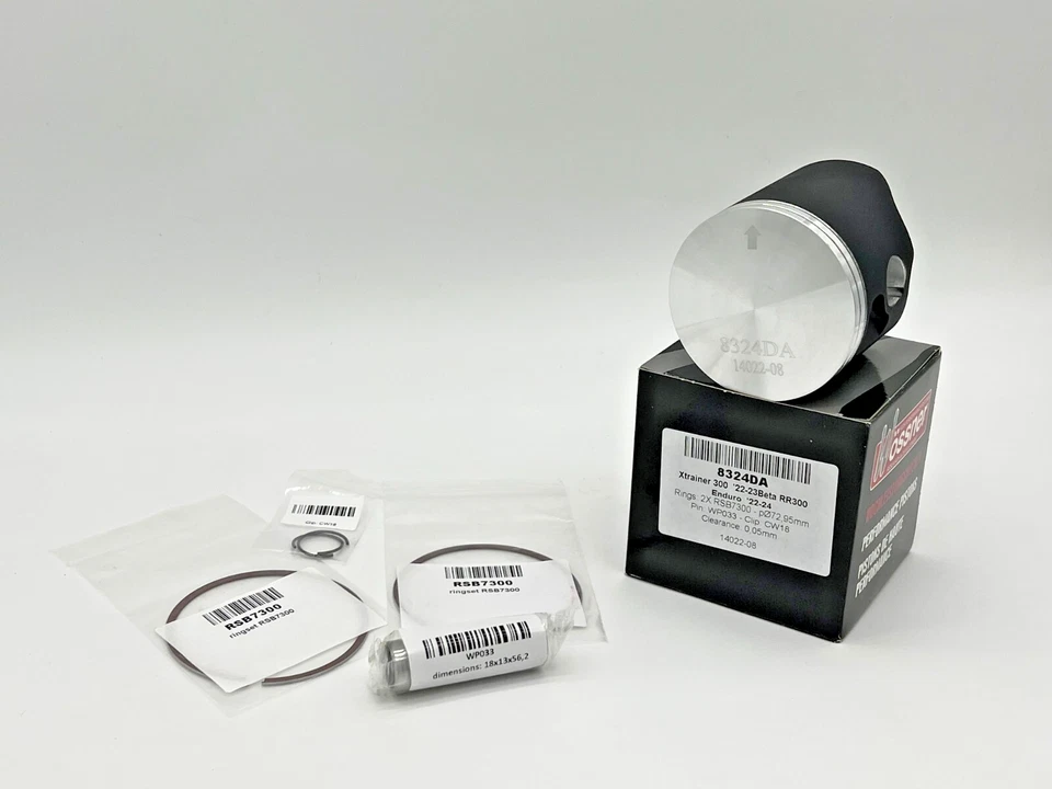 B6 Top End Rebuild Kit WOSSNER Piston 'A' 72.95mm 2022 - 25 Beta RR300 Xtrainer - Image 2 of 4