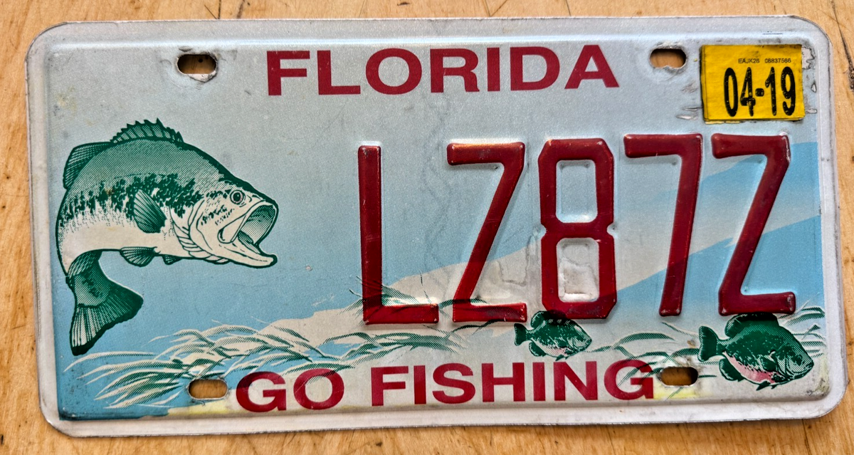 FLORIDA GO FISHING FISH GRAPHIC AUTO LICENSE PLATE 