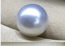 Huge 11-12mm Natural south sea genuine white round loose pearl undrilled 1358AAA