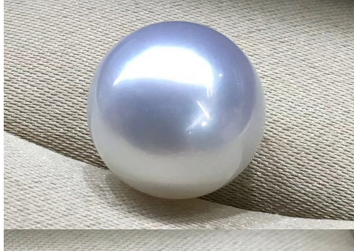 Real Huge AAA+ 11-12MM Natural White Freshwater Cultured Pearl Necklace