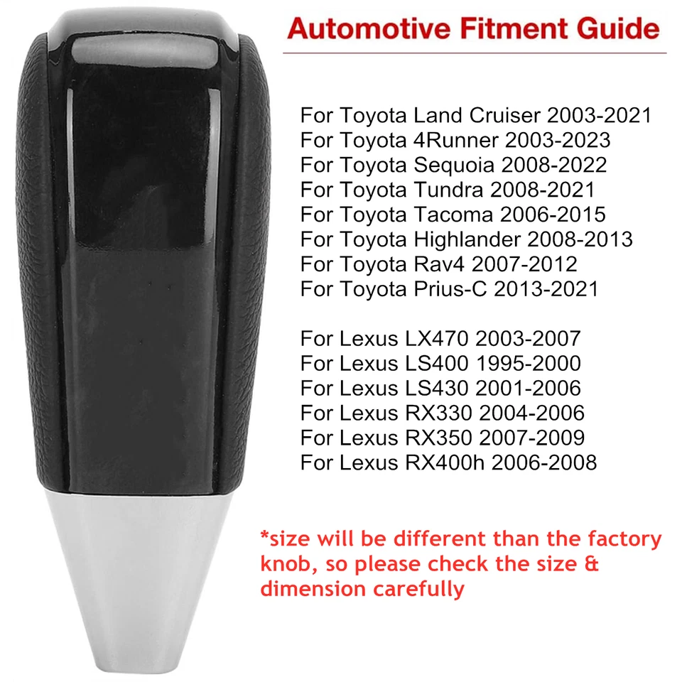 Preto para Lexus LS400 LS430 RX330 RX350 RX400h câmbio automático botão - Imagem 4 de 4
