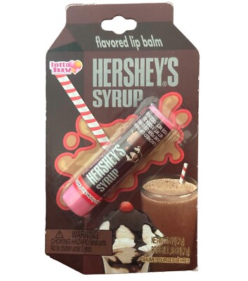 Vintage Lotta Luv Hershey's Syrup Chocolate Flavored Lip Balm Milk Carton Card