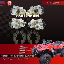 Front Brake Wheel Cylinders W/Shoes Hole Plug Kit for Honda Rancher 350 TRX350