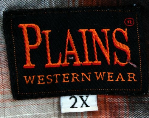 Plains Western Wear Shirt Mens Big Man 2X Red Black White Plaid Pearl Snap - Picture 10 of 10