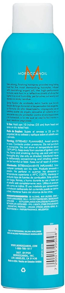 Spray para el cabello luminoso MoroccanOil EXTRA fuerte sujeción 10 oz - ¡PAQUETE DE 3 GARANTIZADO! Foto 3 de 3
