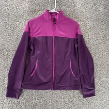 New Balance Sweatshirt Womens Medium Purple Athleisure Full Zip Running Logo