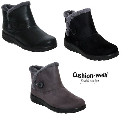 ladies cushion walk ankle boots