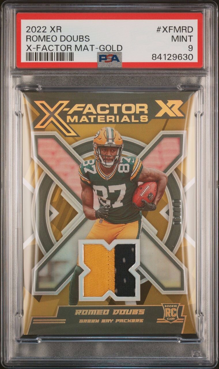 Romeo Doubs Panini XR X-Factor Materials #XFMRD Gold