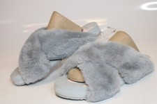 TOMS Suzie Eva NEW Fuzzy Cross Strap Slide Slippers Size 6 Womens Shoes 10016798