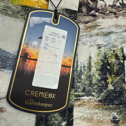 DANIEL CREMIEUX Shirt Men 2XL Flannel Gamekeeper Bird Hunting Dog Print NWT $125 - Picture 4 of 5