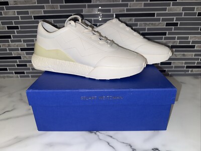Women s Stuart Weitzman Dodie Sneaker Leather White - US 10.5 $450