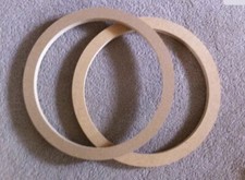 10" SPEAKER SUBWOOFER SPACERS FIBERGLASS RINGS 3/4  MDF 9.25  hole cutout
