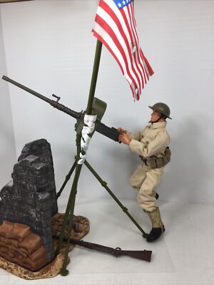 GIJOE 大砲 アメリカ太平洋海兵図 1/6 HASBRO GI JOE WW2 CUSTOM PEARL HARBOR DEFENDER .50 CAL MACHINE