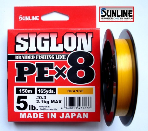 Línea de pesca SUNLINE SIGLON PE X8 150m.165y ocho trenzadas naranja alta visibilidad - Imagen 6 de 30