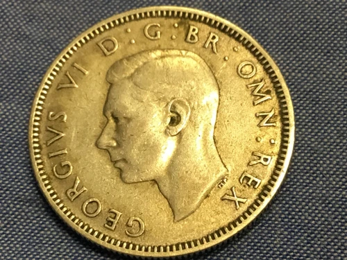 Photo of a 1945 George VI Shilling from an eBay listing that sold on Dec 20, 2025