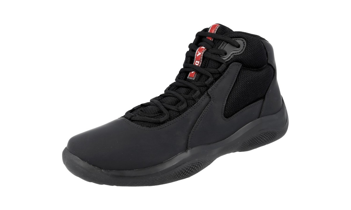 PRADA AMERICA'S CUP サイズ7 Prada America's Cup Sneakers Black Red Men's US 7 Leather