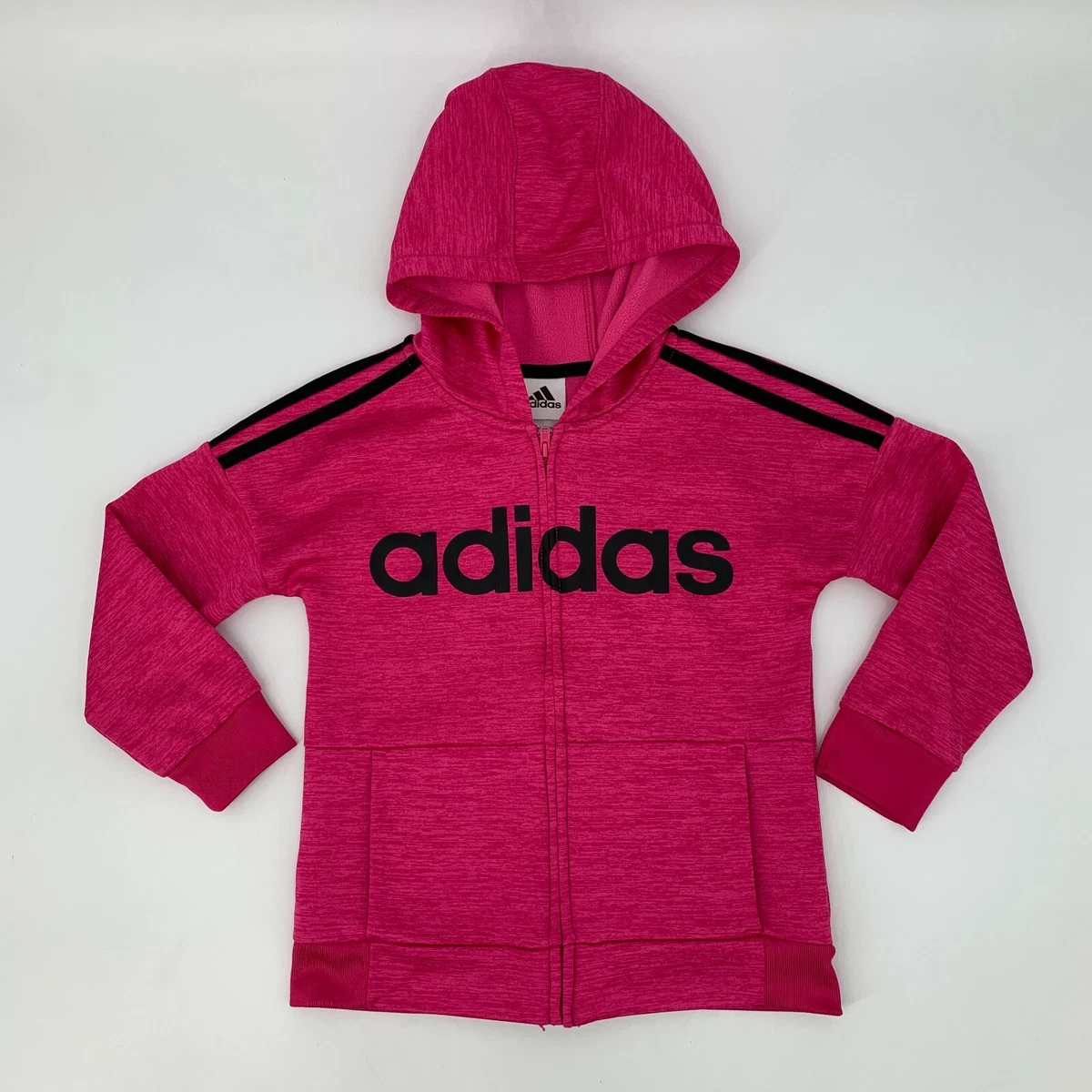 Girls pink shop adidas sweatshirt